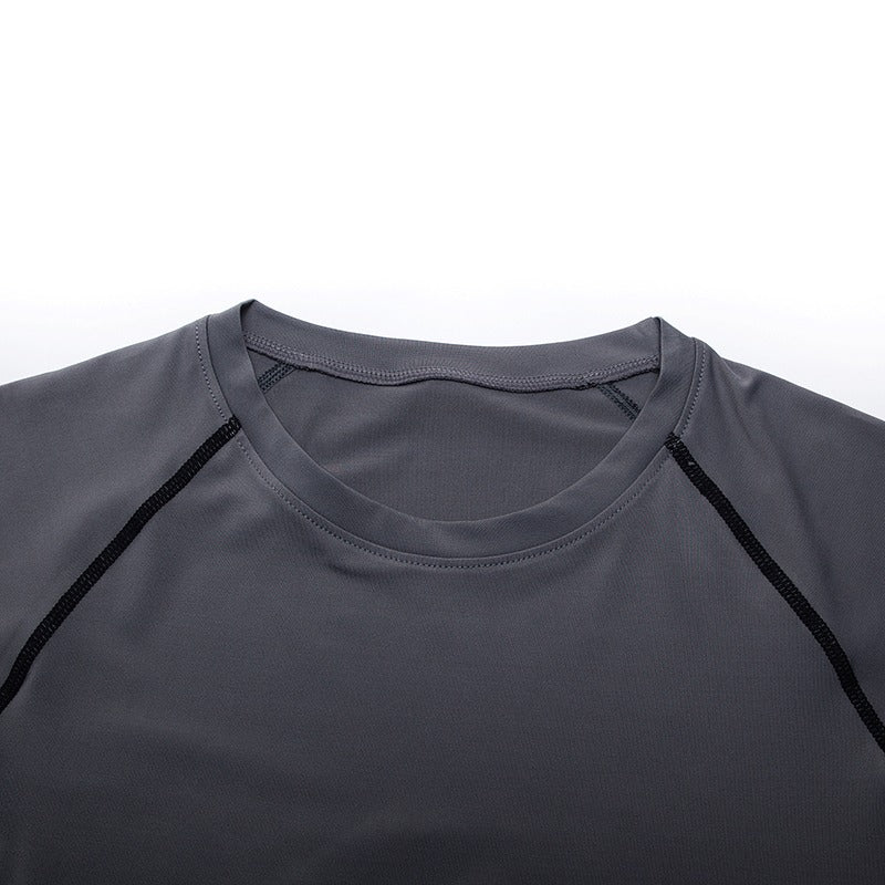Camiseta de manga corta para hombre, camisetas de ajuste seco para gimnasio y Fitness.