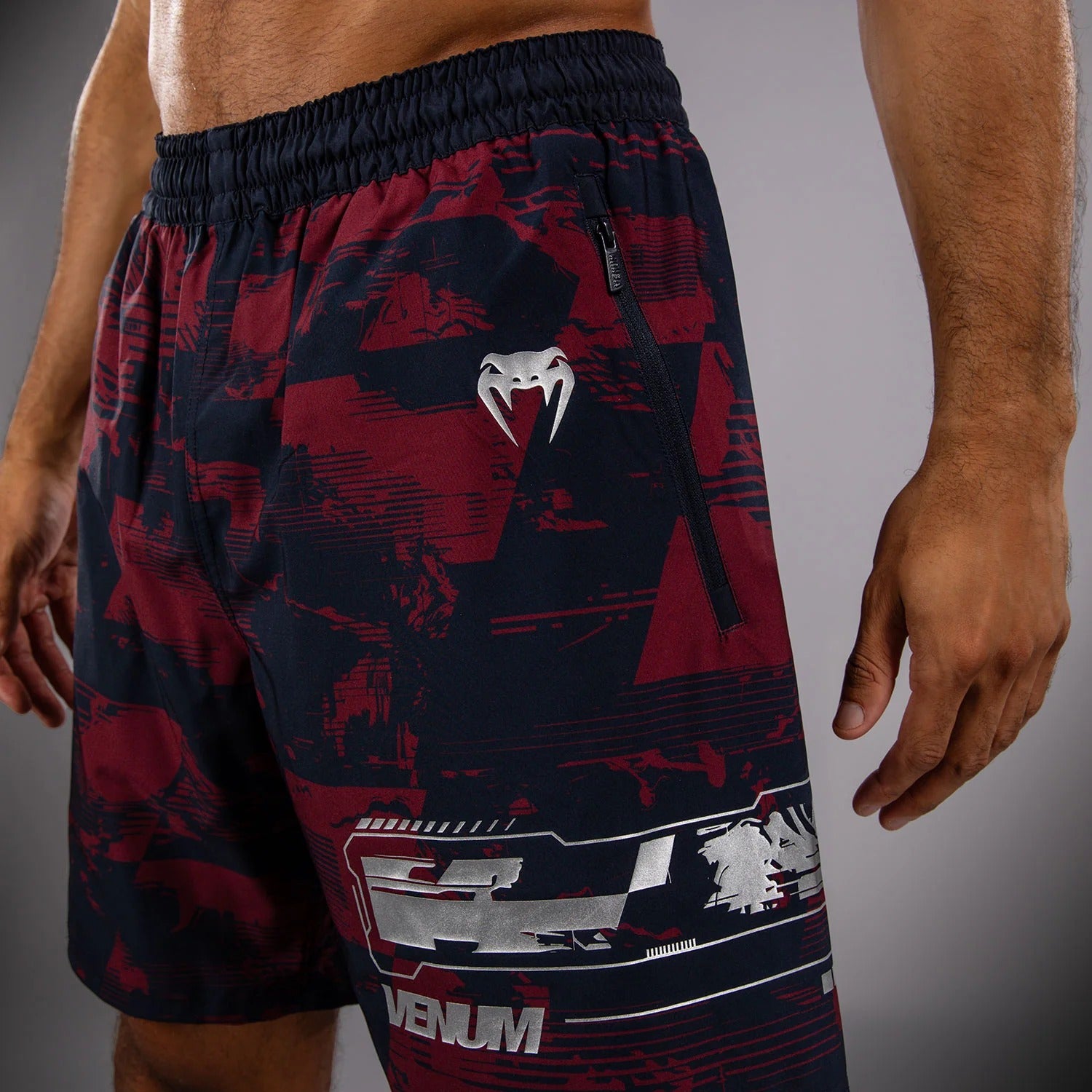 UFC Zenith by Venum Authentic Fight Week Short Performance Hombre - Azul marino/Burdeos/Plateado
