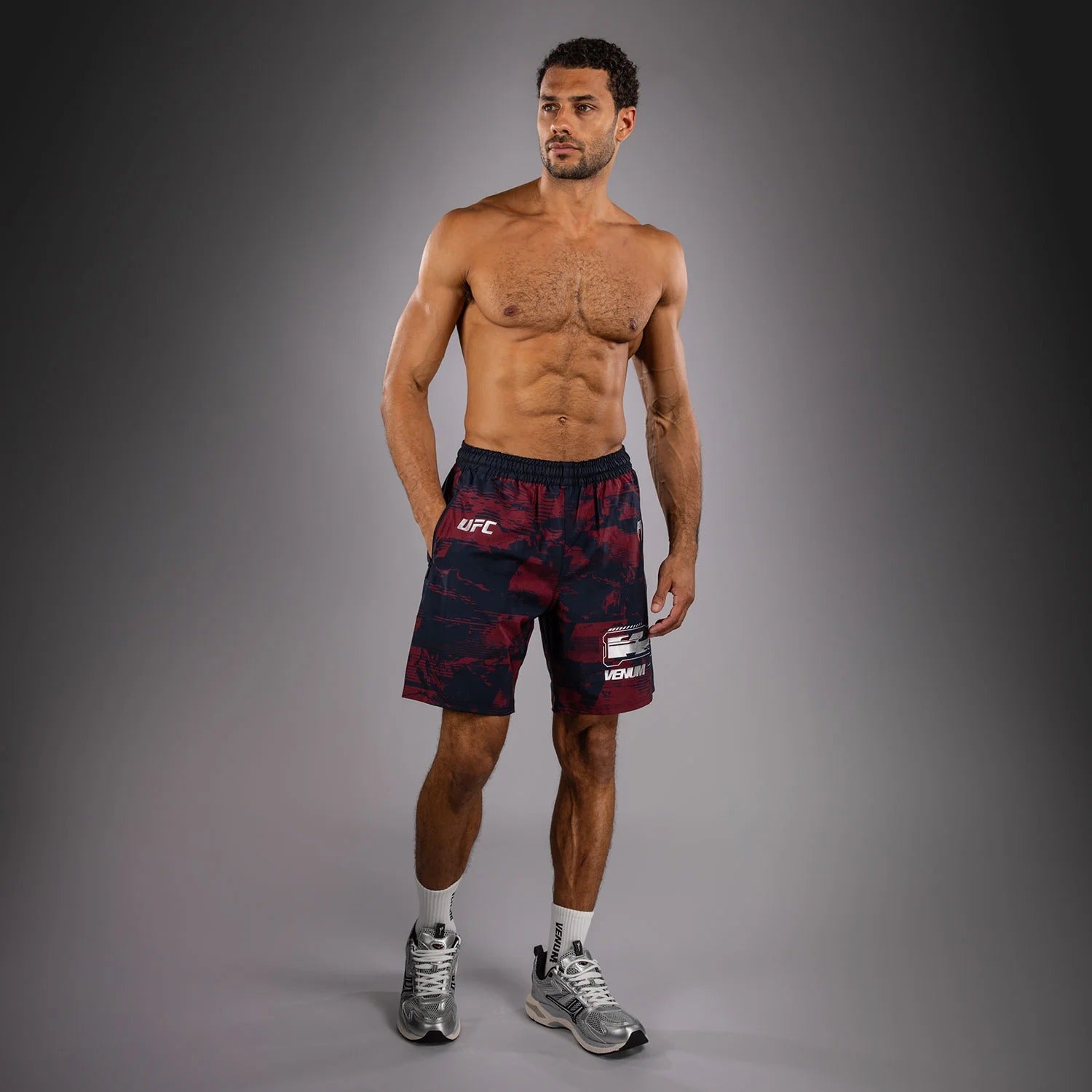 UFC Zenith by Venum Authentic Fight Week Short Performance Hombre - Azul marino/Burdeos/Plateado