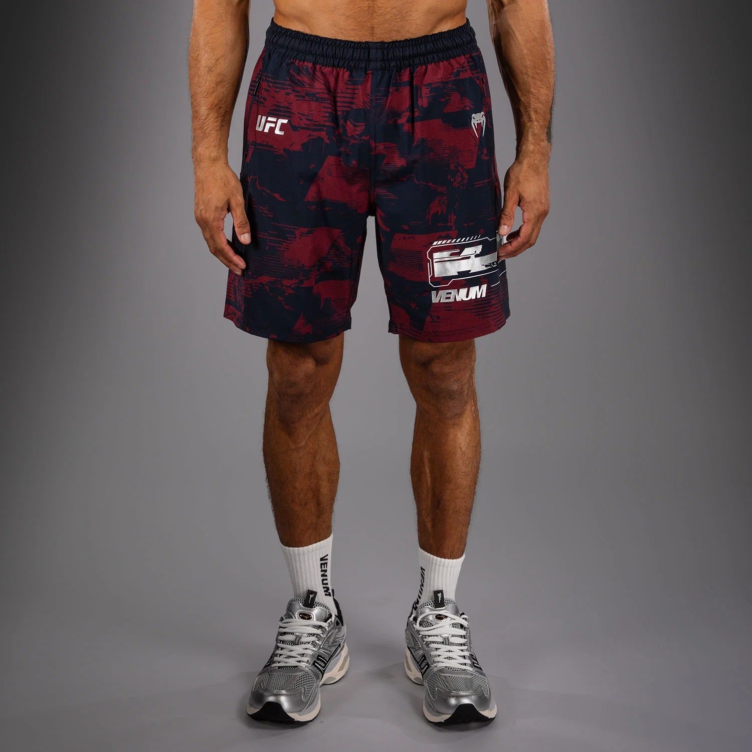 UFC Zenith by Venum Authentic Fight Week Short Performance Hombre - Azul marino/Burdeos/Plateado