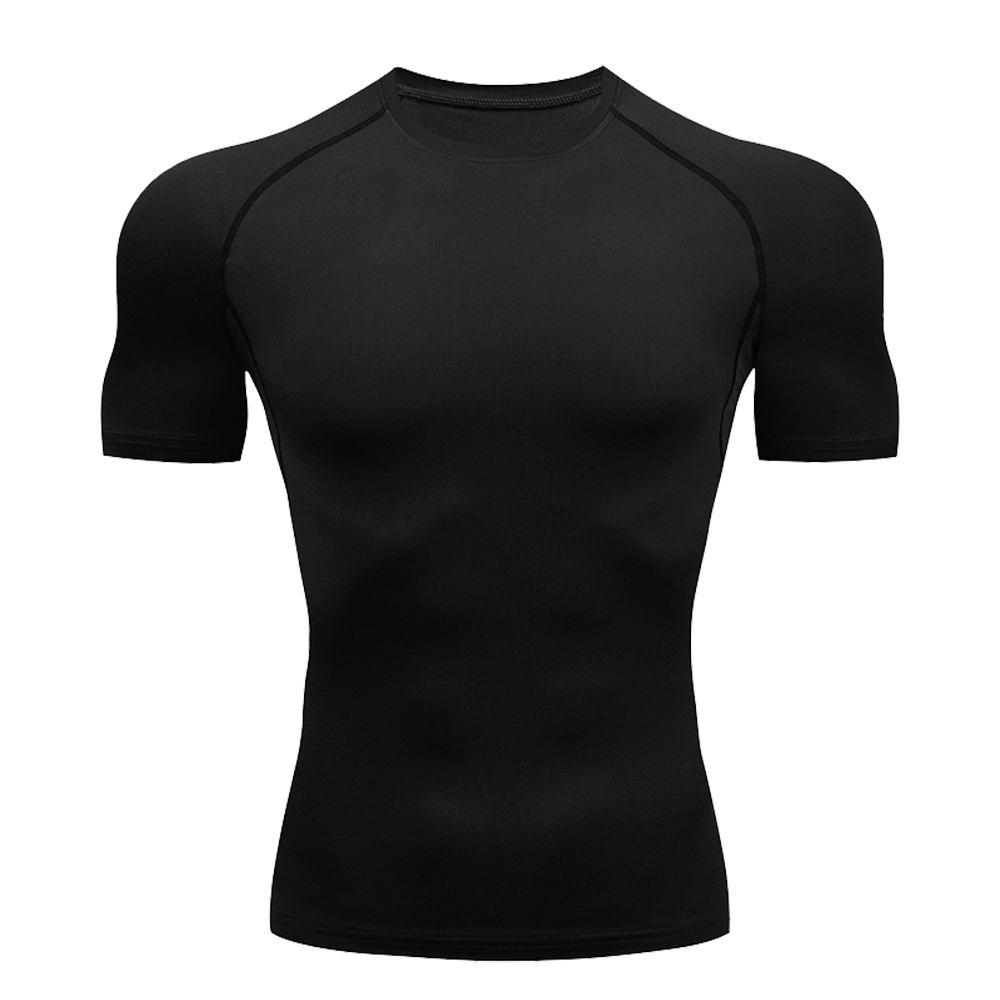 Camiseta de manga corta para hombre, camisetas de ajuste seco para gimnasio y Fitness.