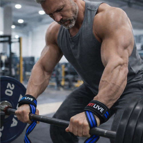 FITLIVE Straps Gym - Correas Levantamiento de Pesas para Lifting, Gimnasio - Accesorios Fitness Mujer y Hombre