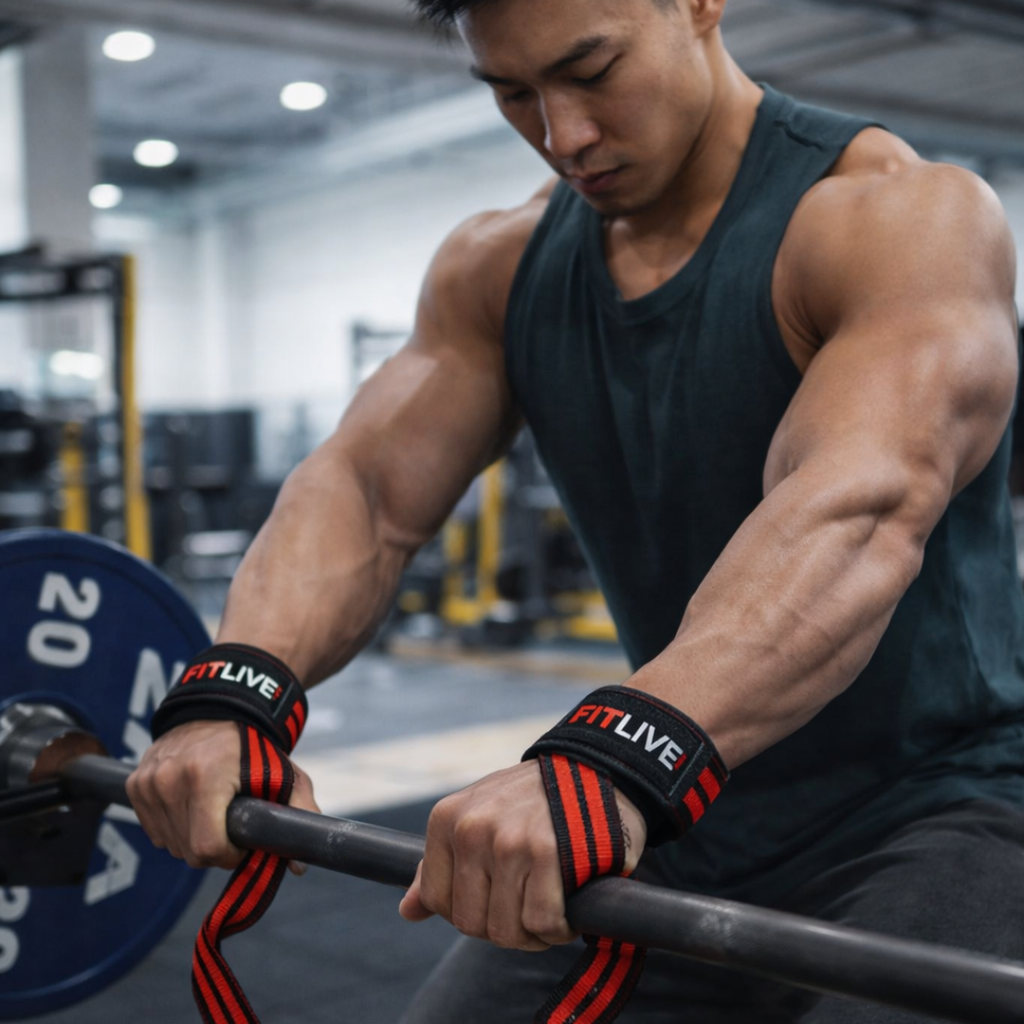 FITLIVE Straps Gym - Correas Levantamiento de Pesas para Lifting, Gimnasio - Accesorios Fitness Mujer y Hombre
